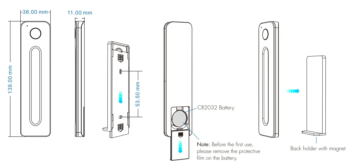 SAGE LU MEI R11 Ultrathin Touch Slide RF Remote Controller - remote
