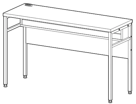 Iris 45.3 in Computer Desk with Cable Management