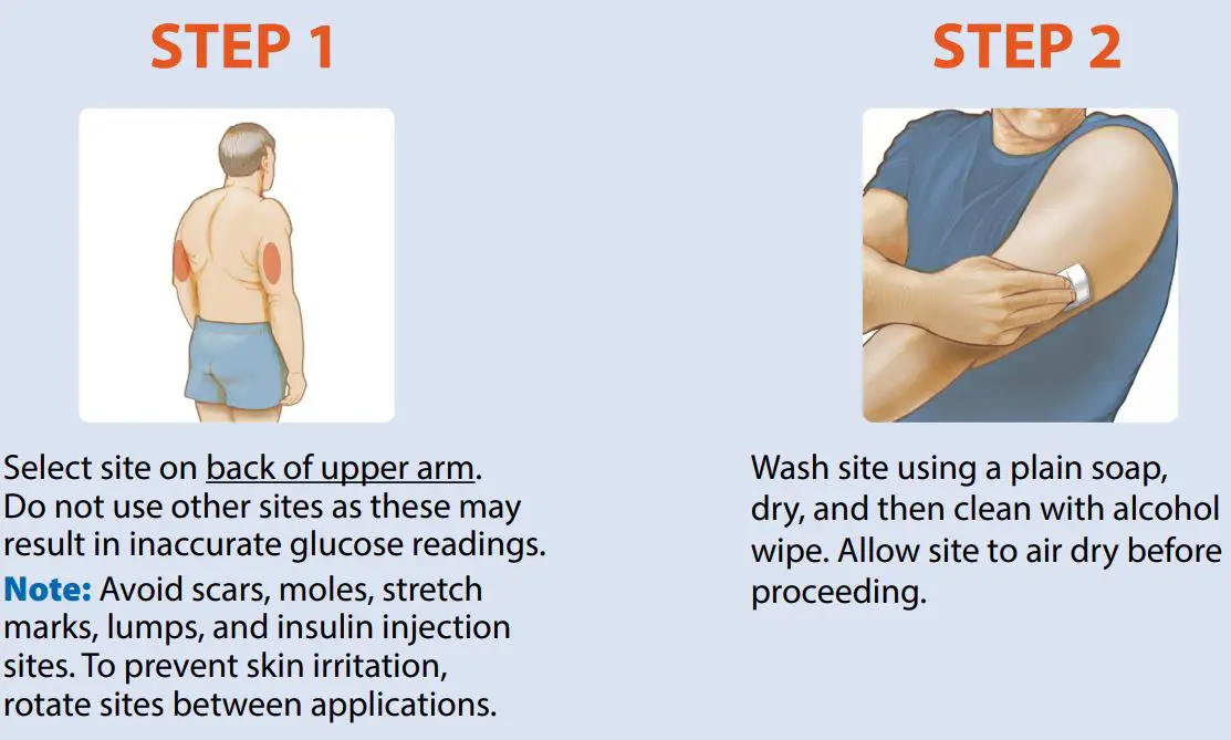 FreeStyle Libre 2 Flash Glucose Monitoring System User Guide - Assemble and Apply Sensor to the back of your upper arm