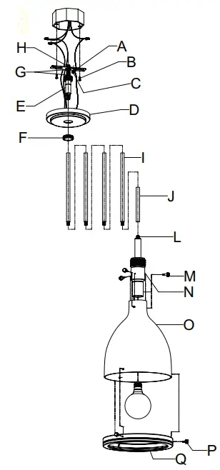 Hunter-19295-Van-Nuys-1-Light-13-inch-Alturas-Gold-Pendant-Ceiling-Light-FIG1