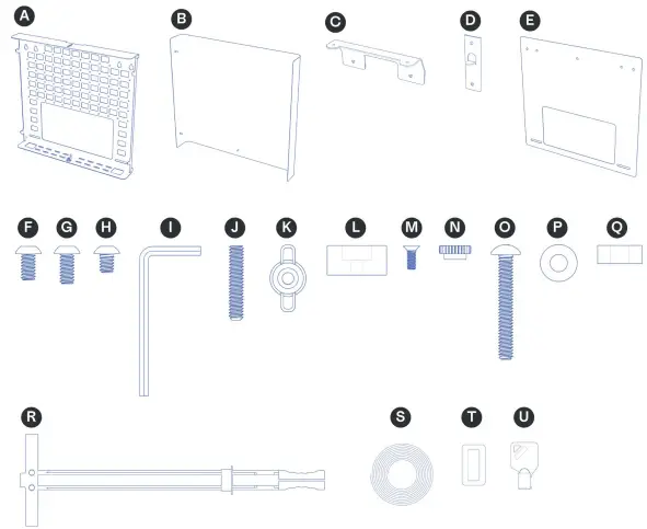 Heckler H891 AV Credenza Mini for Video Conferencing Meeting Rooms-fig2