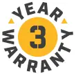 3 Year Warranty