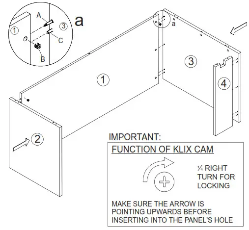 LORELL 69904-69905-34395-69908-69909-34396-69599-18268 Credenza - Assembly Instructions STEP 1
