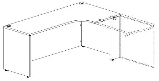 LORELL 69904-69905-34395-69908-69909-34396-69599-18268 Credenza - Assembly Instructions STEP 2b