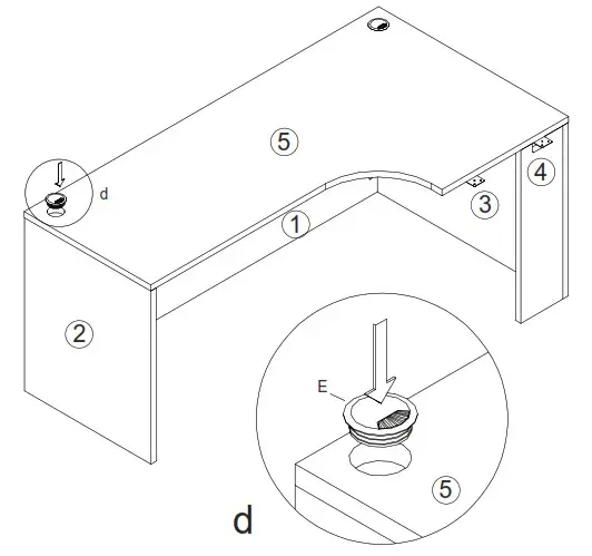 LORELL 69904-69905-34395-69908-69909-34396-69599-18268 Credenza - Assembly Instructions STEP 3