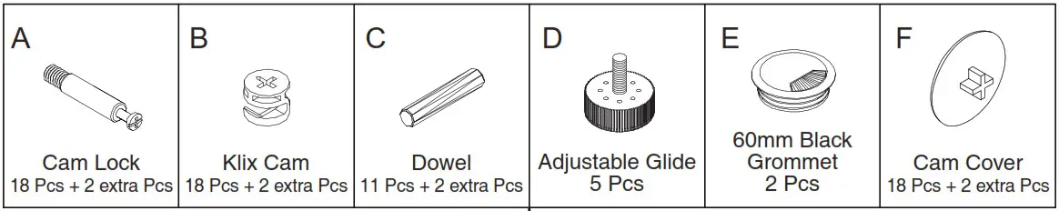 LORELL 69904-69905-34395-69908-69909-34396-69599-18268 Credenza - Assembly Instructions