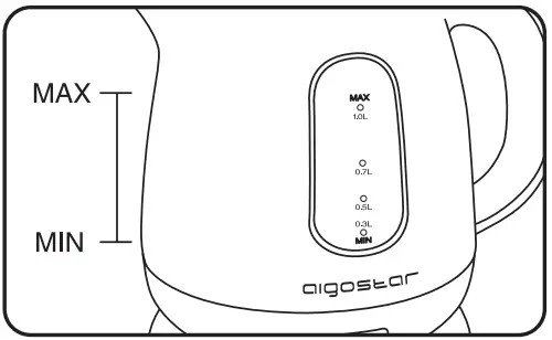 aigostar 300104LDS Mini Electric Kettle - Operating Instractions