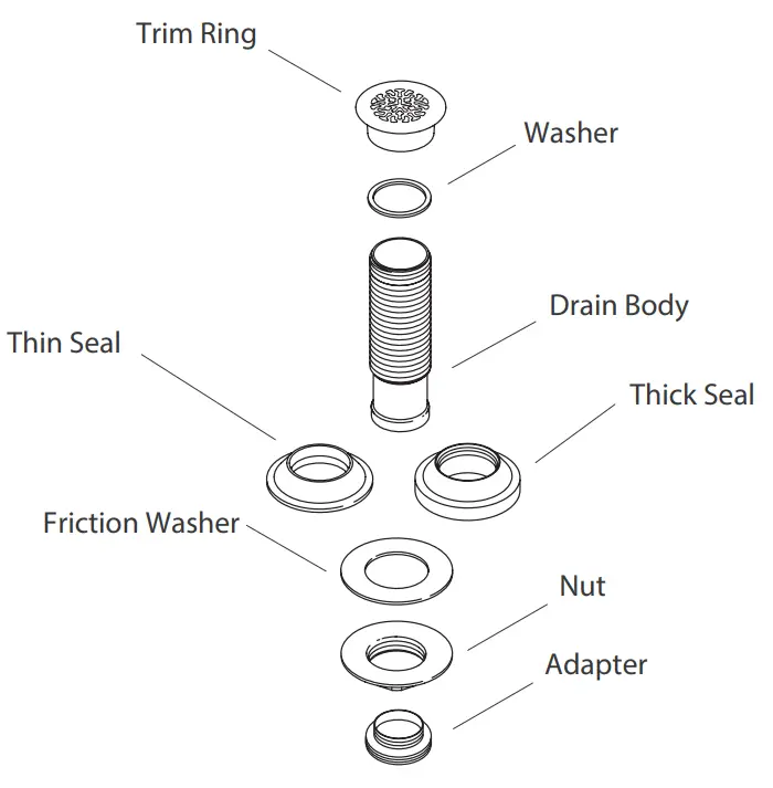 KOHLER 7129A CP Bathroom Sink Grid Drain-
