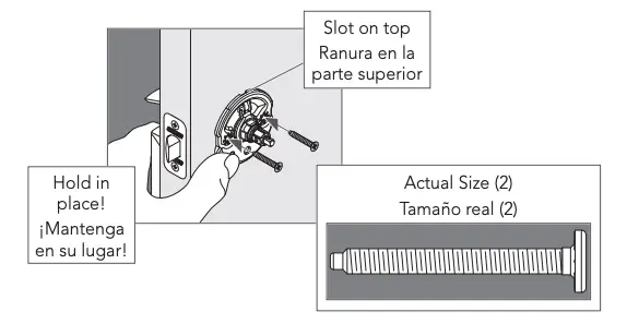 Secure with two screws