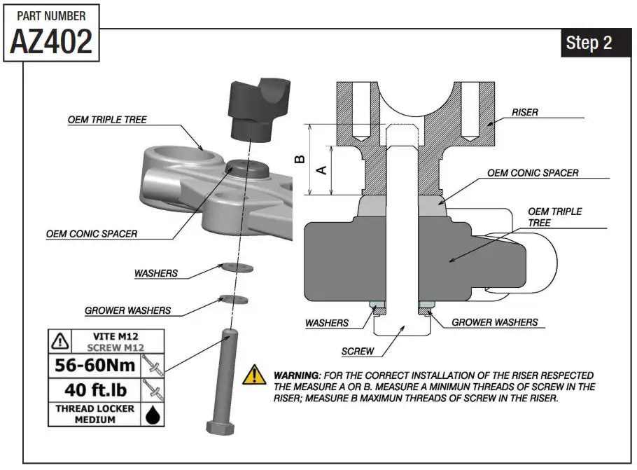 rizoma AZ402 Handlebar Risers - Riser kit 5