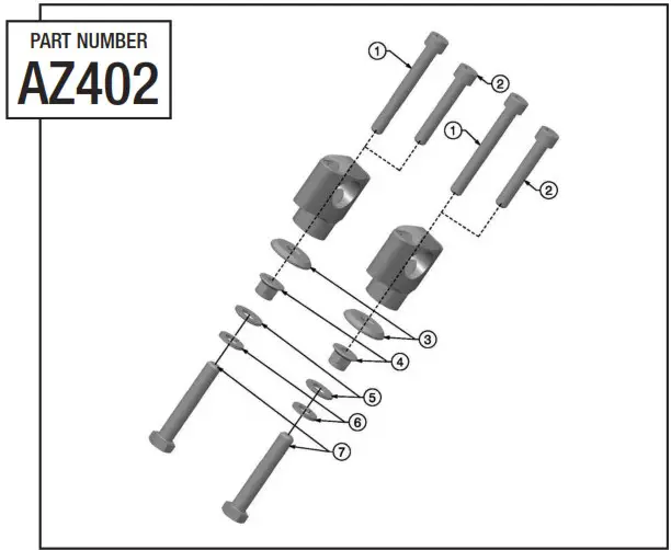 rizoma AZ402 Handlebar Risers - Riser kit