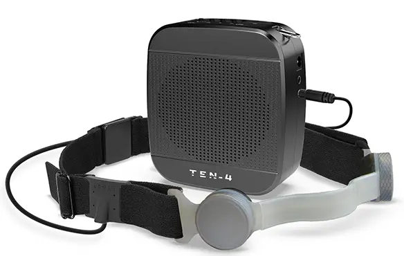 IASUS IA-FR-SPKR-104-BK Ten-4 Throat Mic and Speaker Amplifier Kit