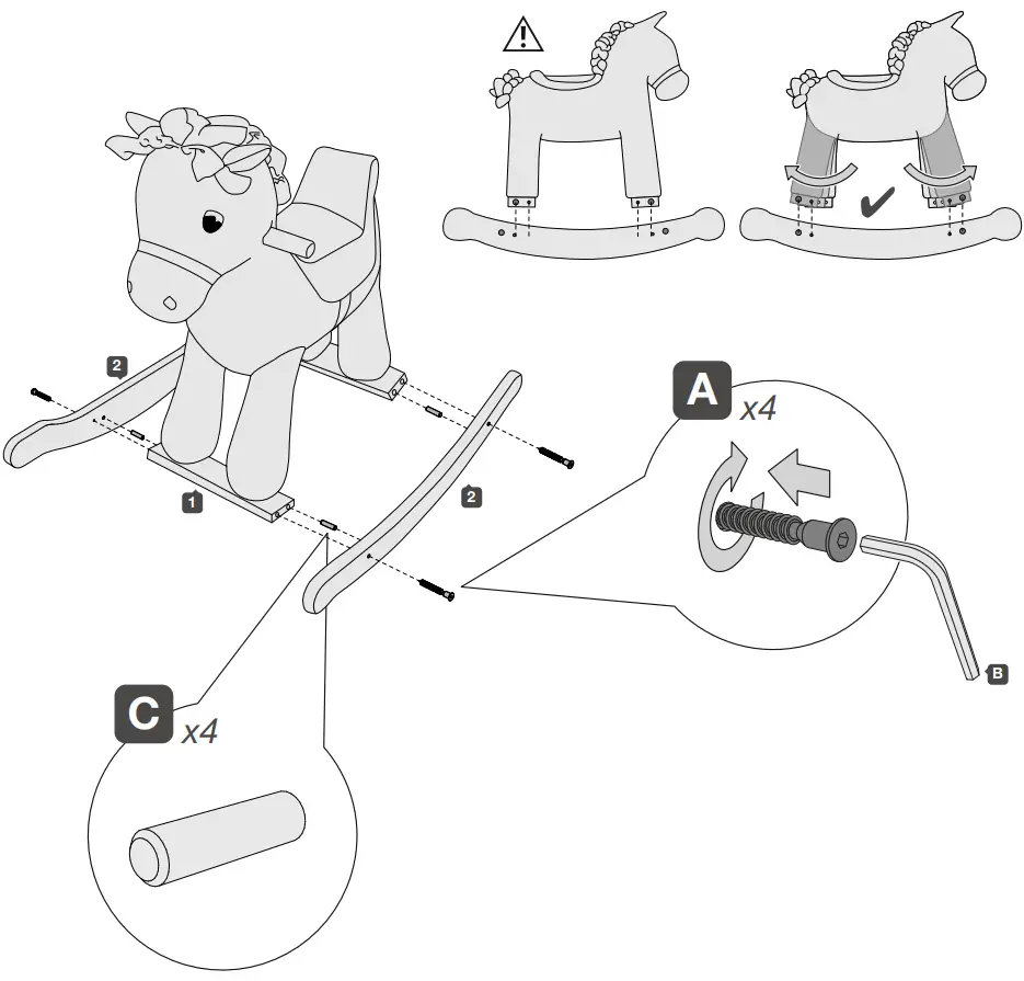 mamas & papas 6449AF701 Rocking Pony Horse Bugsy   rocking pony