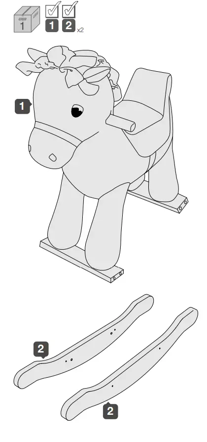 mamas & papas 6449AF701 Rocking Pony Horse Bugsy   rocking pony