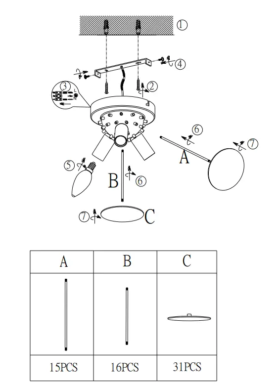 TRIO DISCALGO 609900332 Ceiling Lamp 1