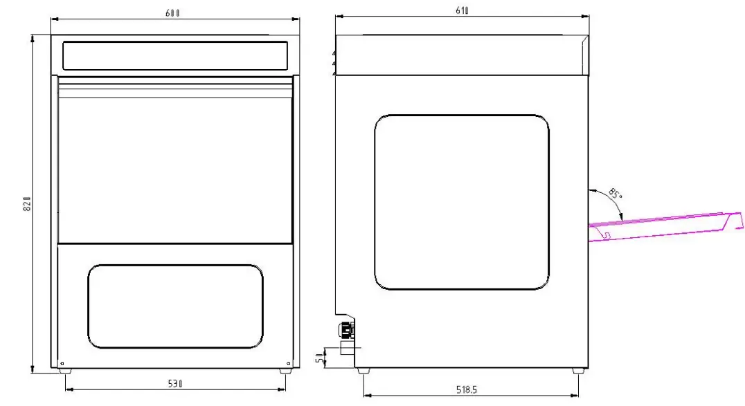 Topmaq HDW-50 Commercial Glass Dishwasher 7.05kw - fig