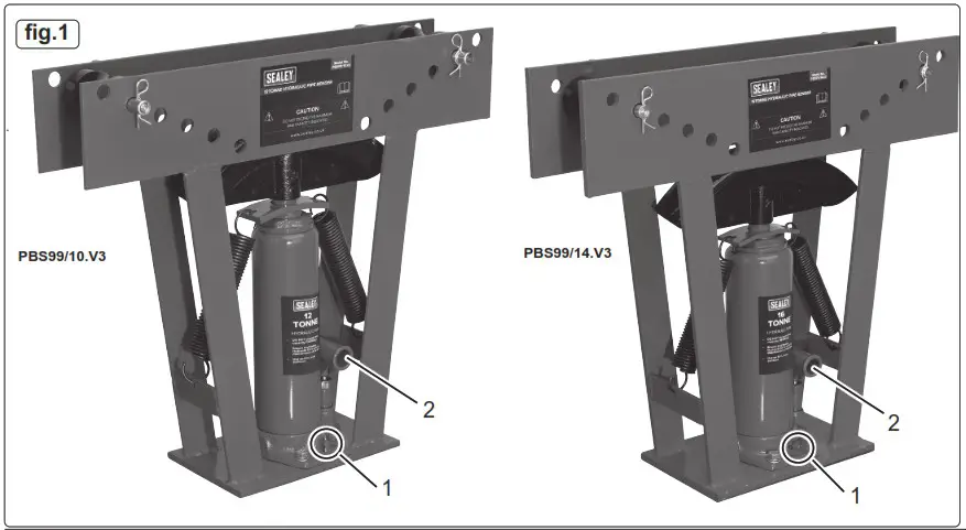 SEALEY PBS99 10 V3 12 16Tonne Hydraulic Pipe Bender - MAINTENANCE