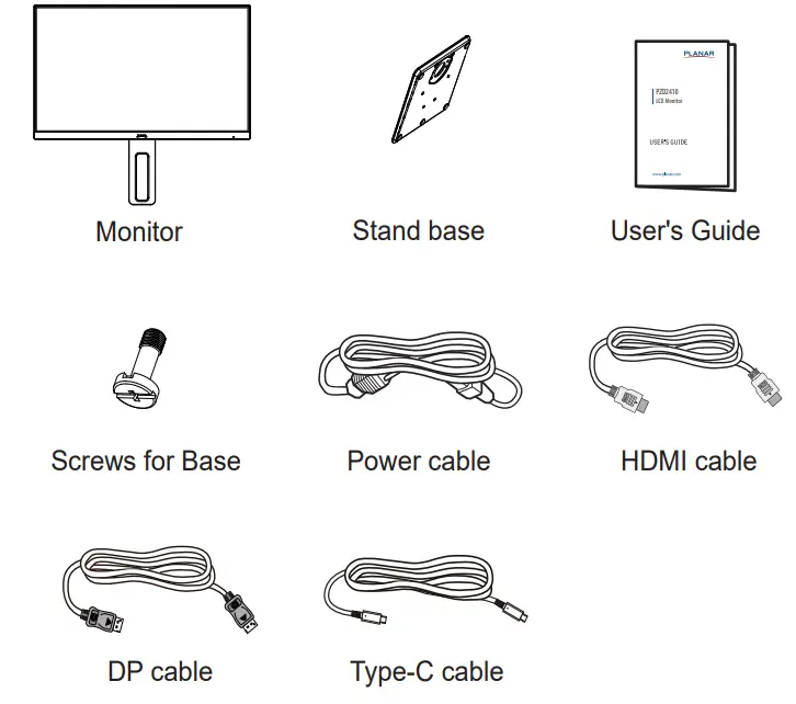 PLANAR PZD2410 LCD Monitor fig 1