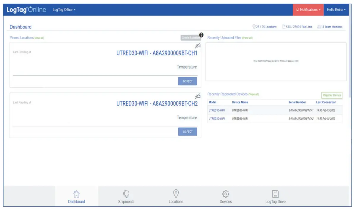 LogTag UTRED30 WiFi 30 Day WiFi Logger with Display - fig 13