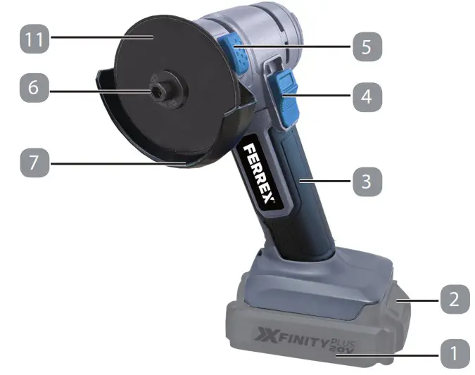 ALDI 707085 20 V Li Ion Mini Grinder - Parts list 1