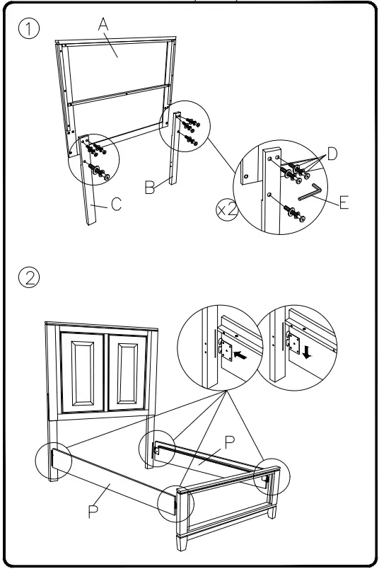 ASHLEY B488-53 Furniture Twin Panel Bed 3