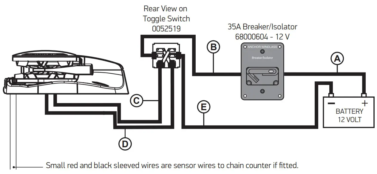 LEWMAR 65001022 V700 Vertical Windlass Replacement Motor Kit -5.4