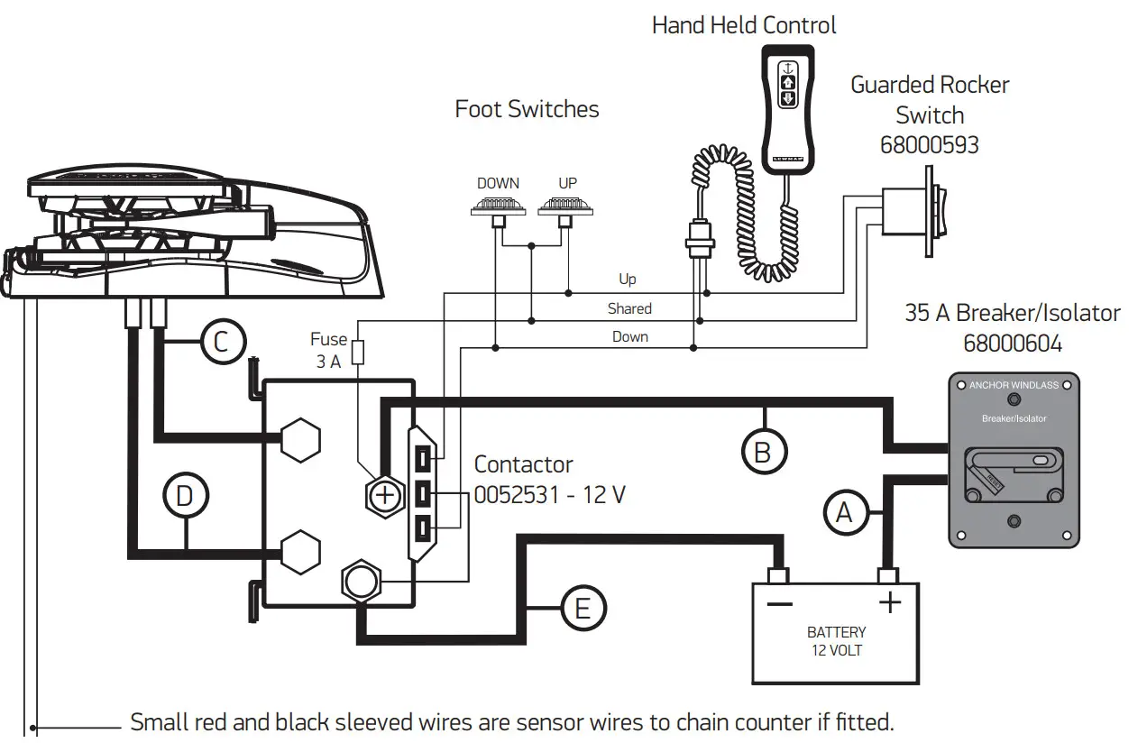 LEWMAR 65001022 V700 Vertical Windlass Replacement Motor Kit -5.5