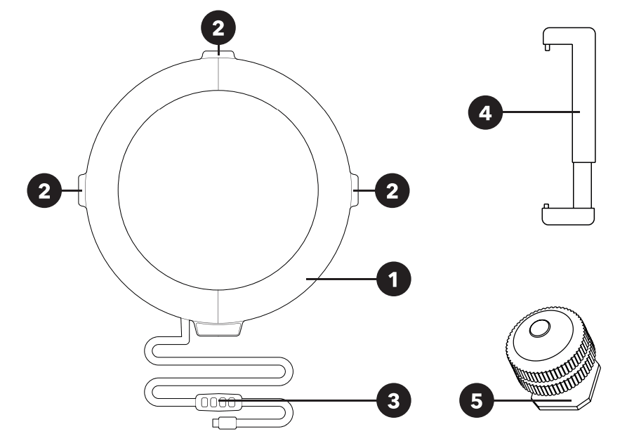 ETERNICO AET-RLW8 LED Ring Light - fig