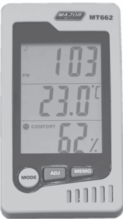 MAJOR TECH MT662 Desktop Thermo Hygrometer