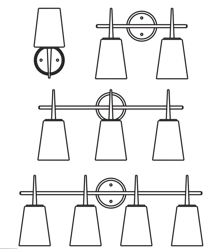 Sea Gull Lighting 4_4040 Driscoll 1-2-3 and 4 Light Wall