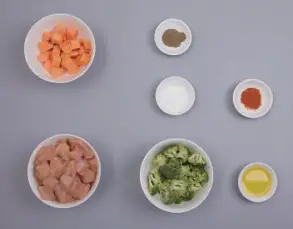 Spicy Chicken, Sweet Potatoes