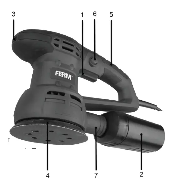 FERM ESM1010 Random Orbital Sander 430W 1
