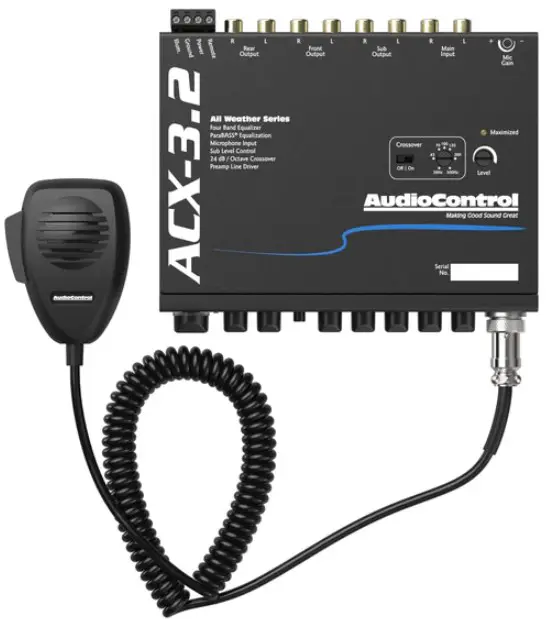 AudioControl ACX-3.2 All-Weather Equalizer and Crossover With Paging Mic