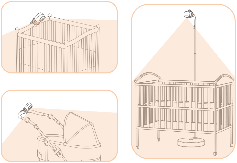 ebemate U1 Plus Smart Baby Monitor - floor stand
