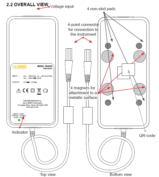 AEMC PA32ER Power Adapter Power Supply 2