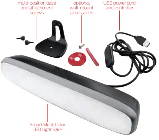 MONSTER LIGHT BAR with Removable Multi-position Base -STEP1