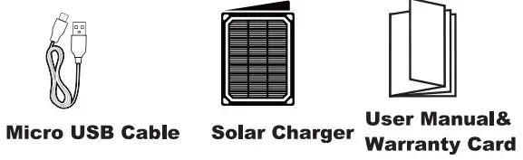 Philex 42972006 Solar Charger Instruction Manual - Package Content