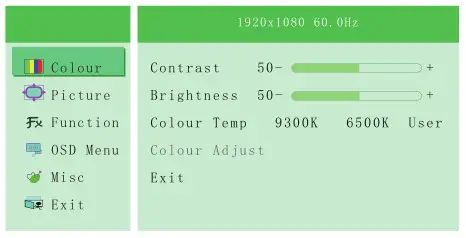 ELECROW 10.1” IPS Touchscreen Portable Monitor SF101T - Colour Function 1