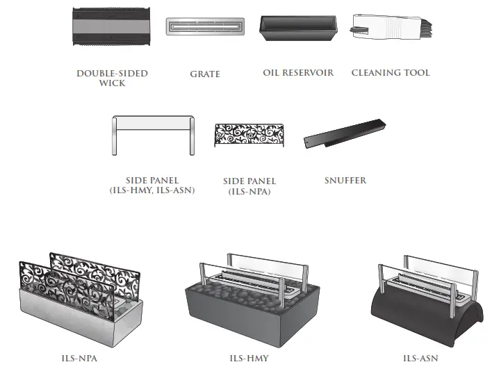 Homedics ILS-NPA illumine Oil Fire Magic - Components