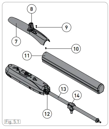 Ditec PWR50AC Automation for swing gates-Standard 1