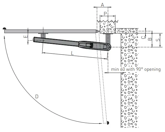 Ditec PWR50AC Automation for swing gates-Standard 3