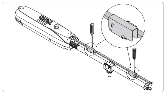Ditec PWR50AC Automation for swing gates-switch