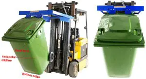 Vestil TCD-FM-E Trash Can Dumper--- Engage the handle