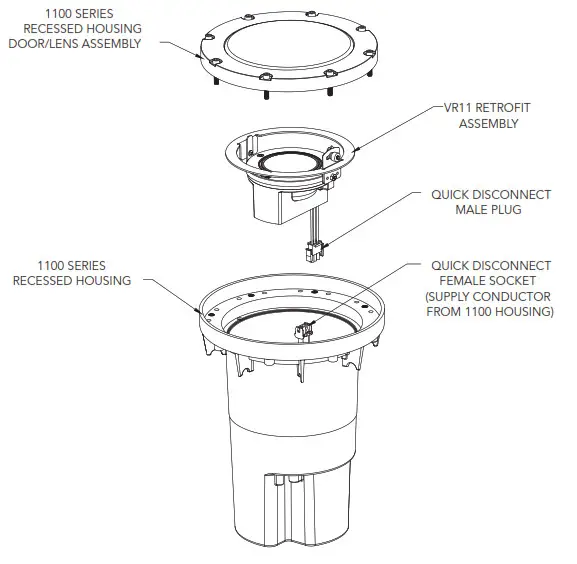 VISTA Architectural Series VR11 LED - screws incldue