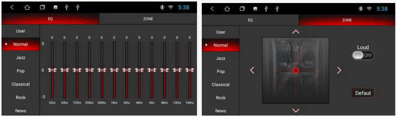 AINAVI T3 Car Video Display - Equalizer