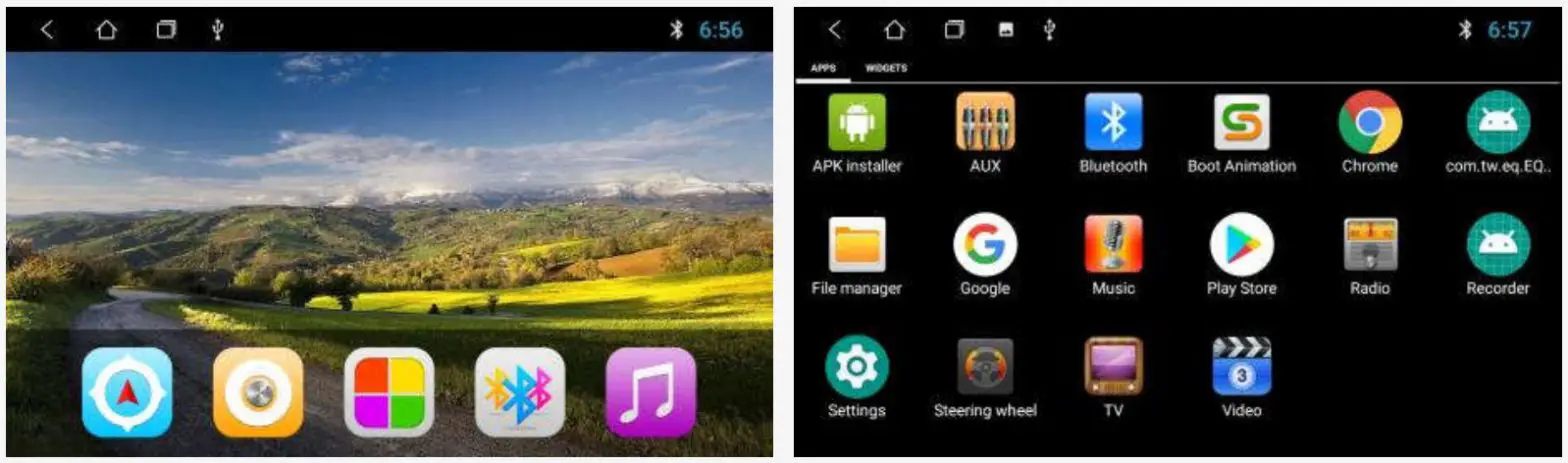 AINAVI T3 Car Video Display - application interface