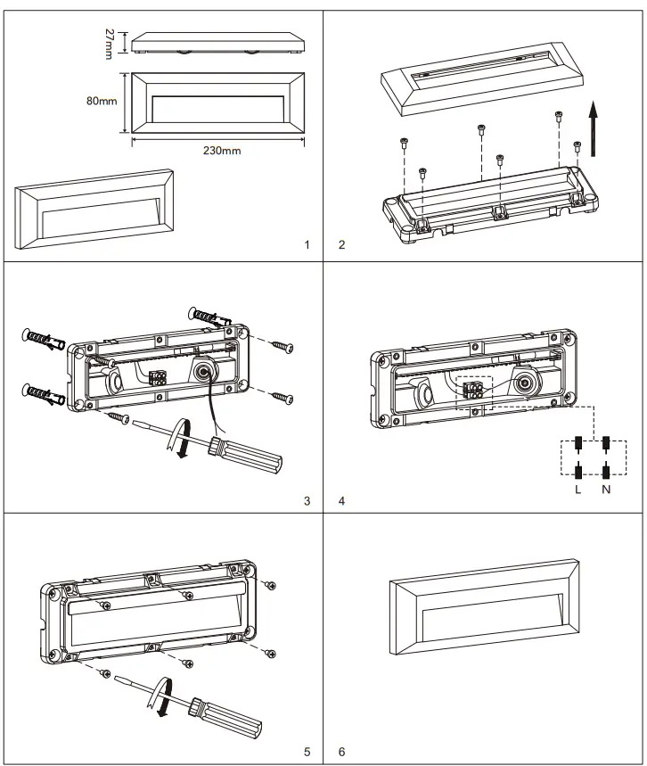 ROBUS RTW0230RGL 24 Twilight 2W IP65 Linear Rectangular LED Wall Mounted Light-Information for the Product user