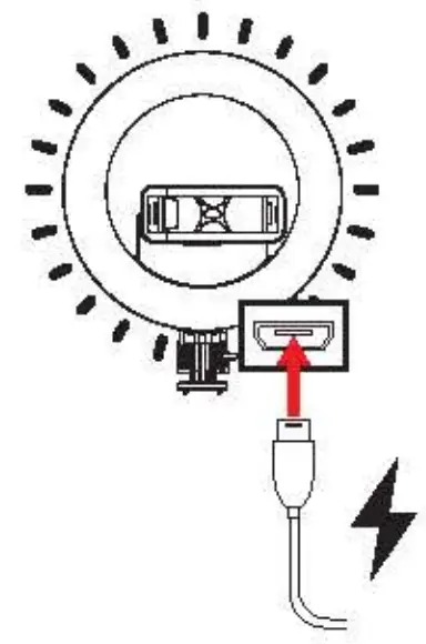 Polaroid PSS0417 Bluetooth Selfie Stick with 6 Inch Ring Light and Tripod - Charging Ring