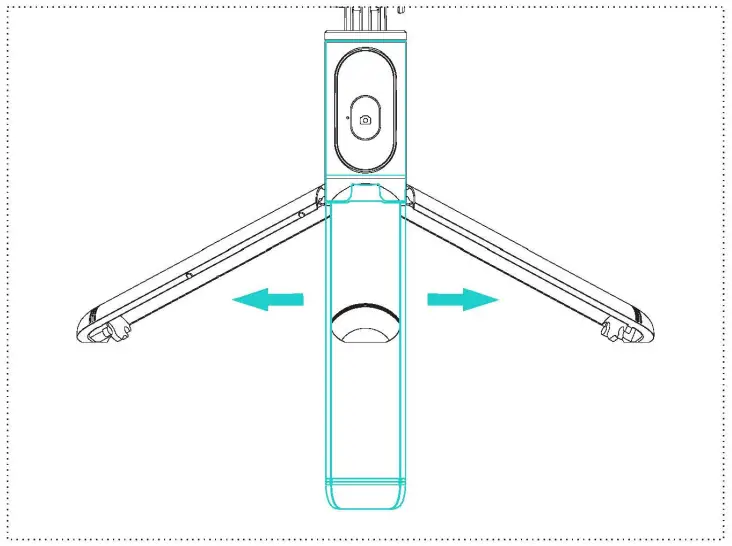 Polaroid PSS0417 Bluetooth Selfie Stick with 6 Inch Ring Light and Tripod - Unfolding Tripod