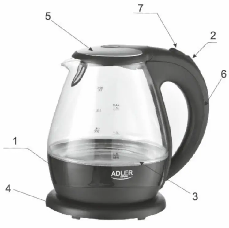 ADLER AD 1224 Glass Kettle - fig